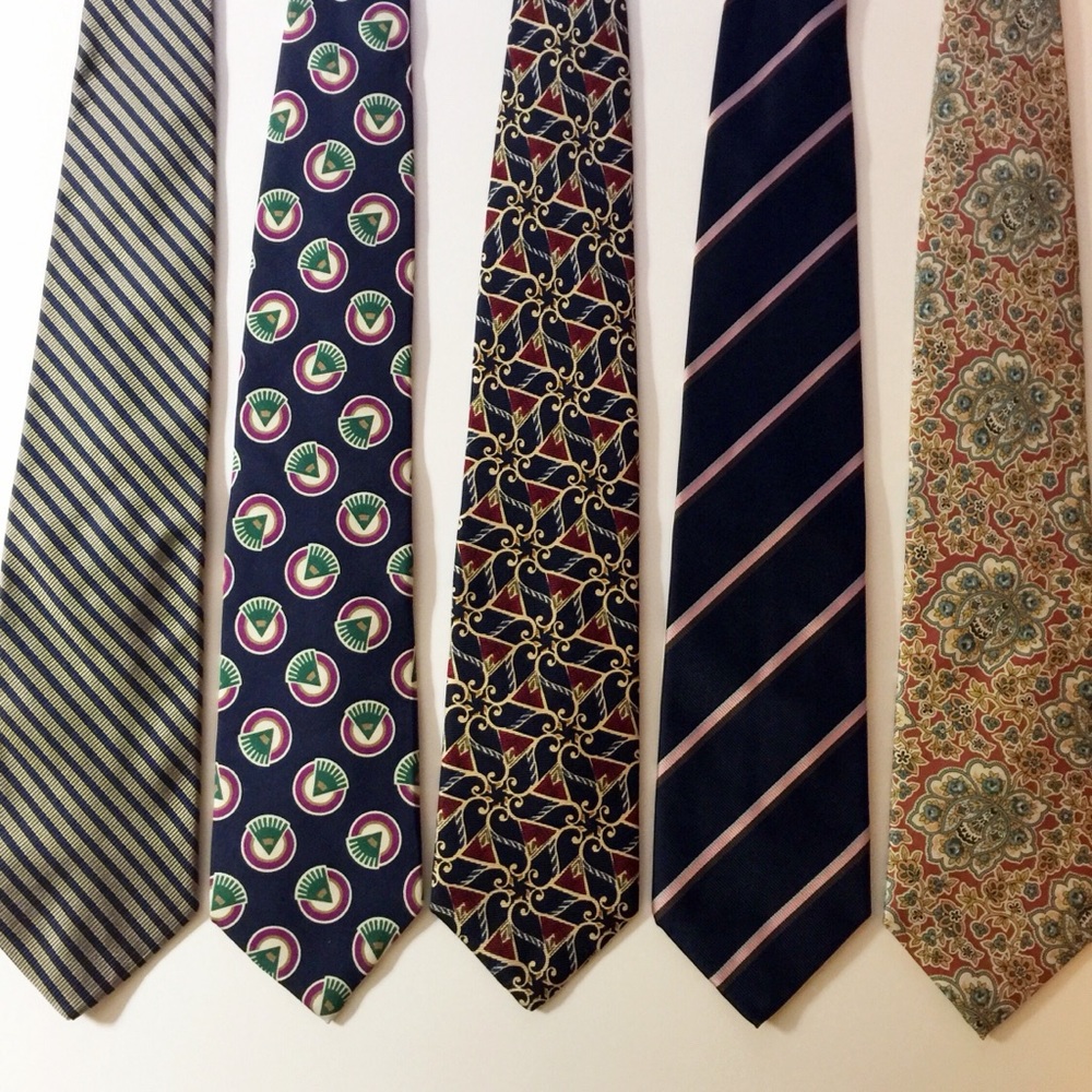 5 Lands’ End Silk Neckties